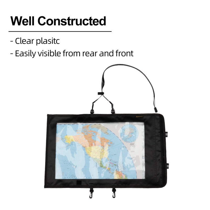 ‎KOSIBATE KOSIBATE Map Case, Waterproof Military Hiking Map Pouch Holder with Clear Window & Lanyard - Image 2